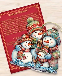 Designocracy Snowmen Family Christmas Wooden Ornaments Holiday Decor G. DeBrekht
