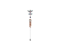 18" Long Angel Copper and Gem Wind Chime