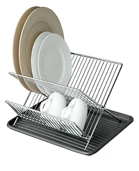 Smart Design Dish Drainer Rack with in Sink or Counter Drying
