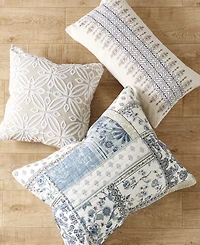 Levtex Aliza Folk Art Embroidered Decorative Pillow, 18" x 18"