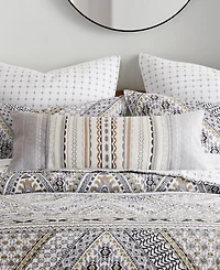 Levtex Etrada Striped Embroidered Decorative Pillow, 14" x 32"
