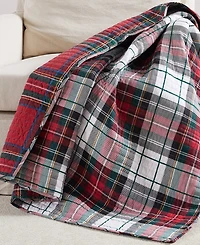 Levtex Spencer Red Plaid Reversible Quilted Throw, 60" x 50"
