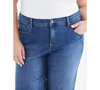 Style & Co Plus Size Denim Raw-Edge Bermuda Shorts, Created for Macy's