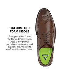 Vance Co. Men's Gordy Tru Comfort Foam Wingtip Lace-Up Dress Shoes