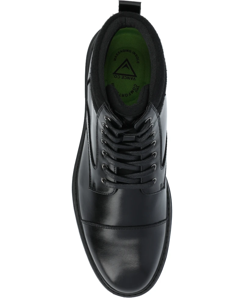 Vance Co. Men's Fegan Tru Comfort Foam Cap Toe Lace-Up Ankle Boots