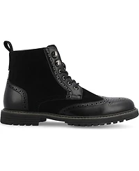 Vance Co. Men's Virgil Tru Comfort Foam Wingtip Lace-Up Ankle Boots