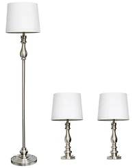 Lalia Home Morocco Classic 3 Piece Metal Lamp Set