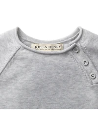 Hope & Henry Baby Boys Raglan Sweater Romper