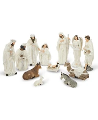 Glitzhome 12 Pieces Oversized Resin Nativity Figurine Set
