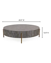 Chameau 48" Iron Round Coffee Table Large