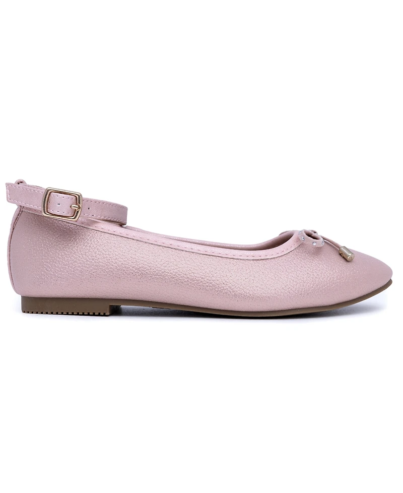 Sugar Little Girls Lanna Round Toe Ankle Strap Flats