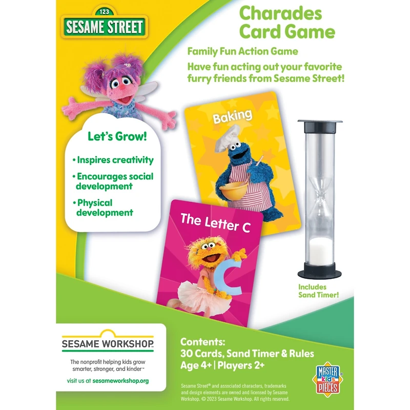 Masterpieces Sesame Street Charades Card Game for Kids