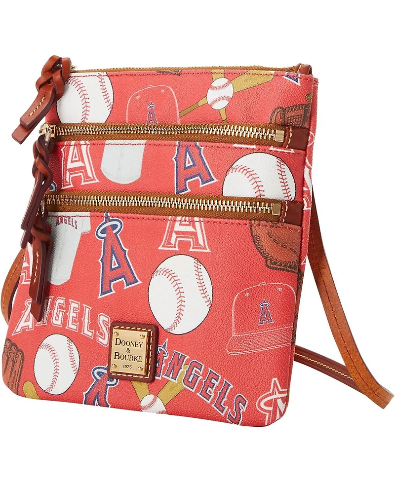 Women's Dooney & Bourke Los Angeles Angels Game Day Triple Zip Crossbody Purse