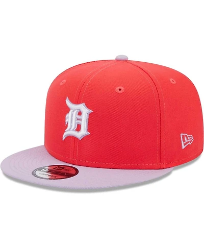 Men's New Era Red, Purple Detroit Tigers Spring Basic Two-Tone 9FIFTY Snapback Hat