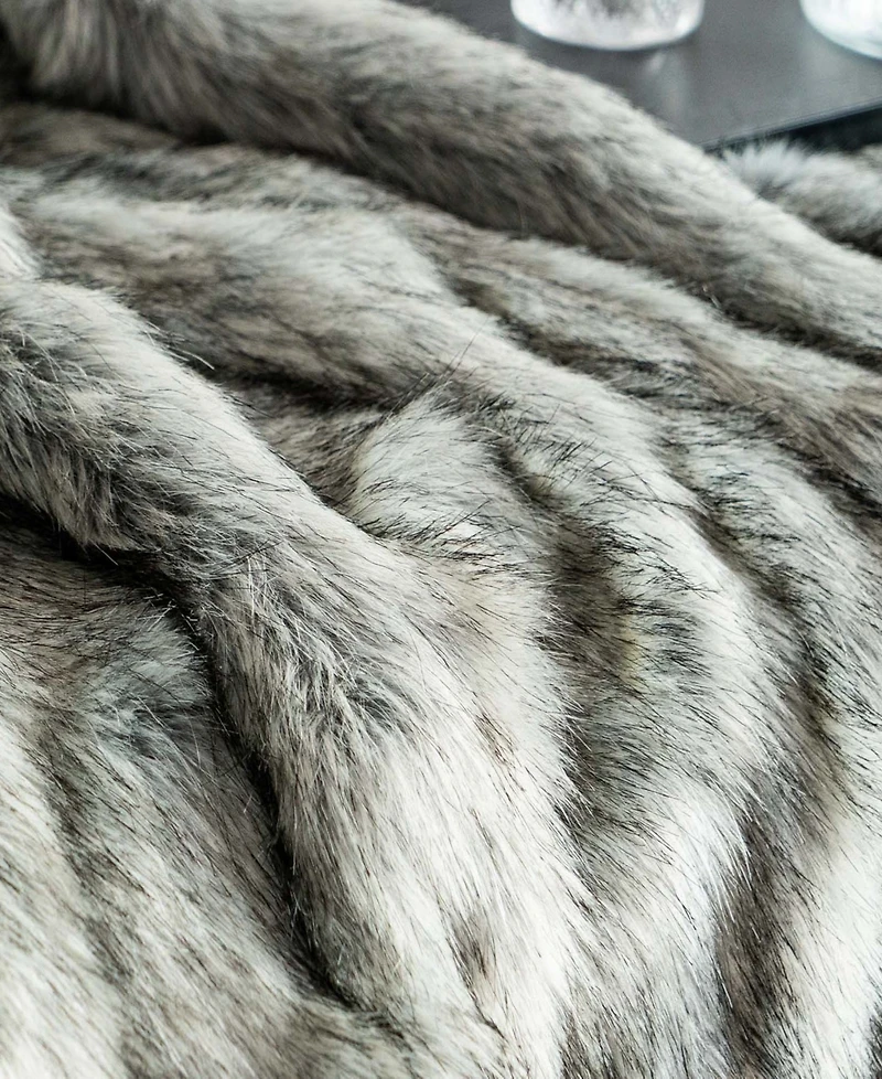 Battilo Luxury Tipped Faux Fur Throw, 60" x 80"