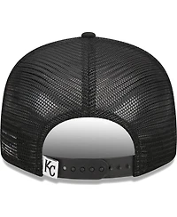 Men's New Era Black Kansas City Royals Trucker 9FIFTY Snapback Hat
