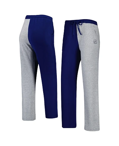 Women's ZooZatz Navy, Gray North Carolina Tar Heels Colorblock Cozy Tri-Blend Lounge Pants