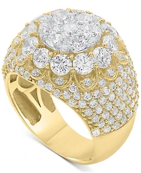 Men's Diamond Halo Cluster Ring (5 ct. t.w.) in 10k Gold