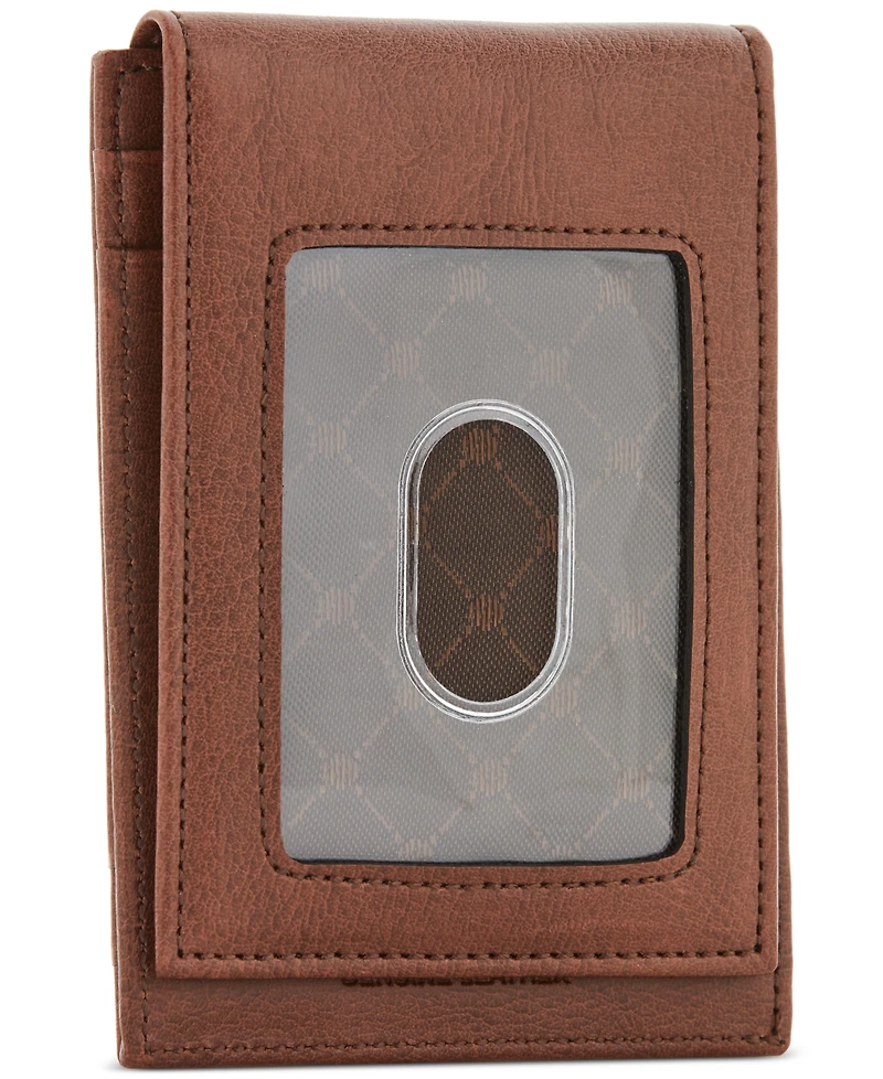 Perry Ellis Portfolio Men's Magnetic Leather Card Case