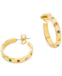 Kate Spade New York Small Pave Hoop Earrings, 1"