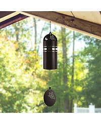 22" Long Metal Black Butterfly Wind Chime with Tube