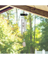 Fc Design 20" Long Wooden Top Beige Geode Wind Chime Home Decor Perfect Gift for House Warming, Holidays and Birthdays