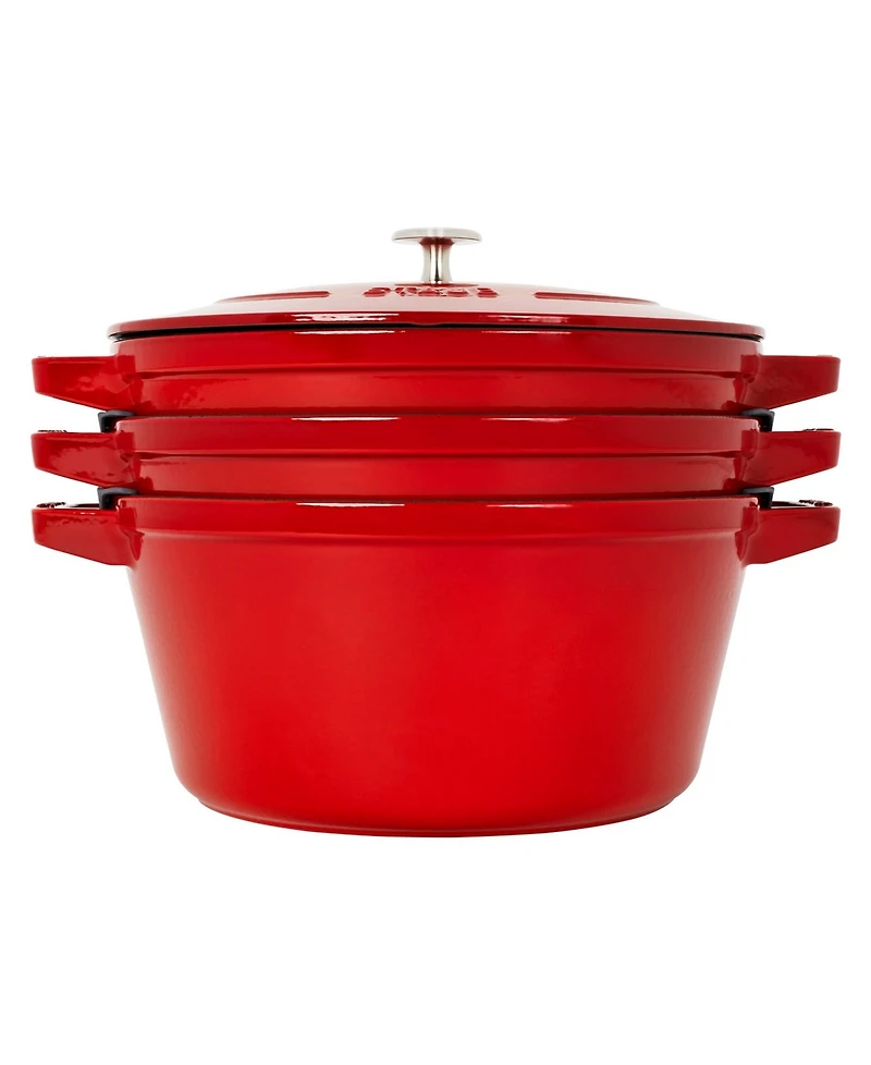 Staub Cast Iron 4-Piece Stackable Set