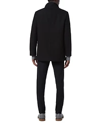 Marc New York Men's Brooks Melton Wool Car Coat with Faux Fur Collar