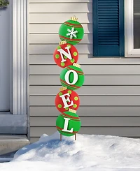 Glitzhome 42" H Metal Noel Ornament Yard Stake or Wall Decor
