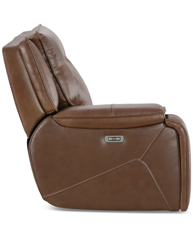Closeout! Hansley 39" Zero Gravity Leather Power Recliner, Created for Macy's