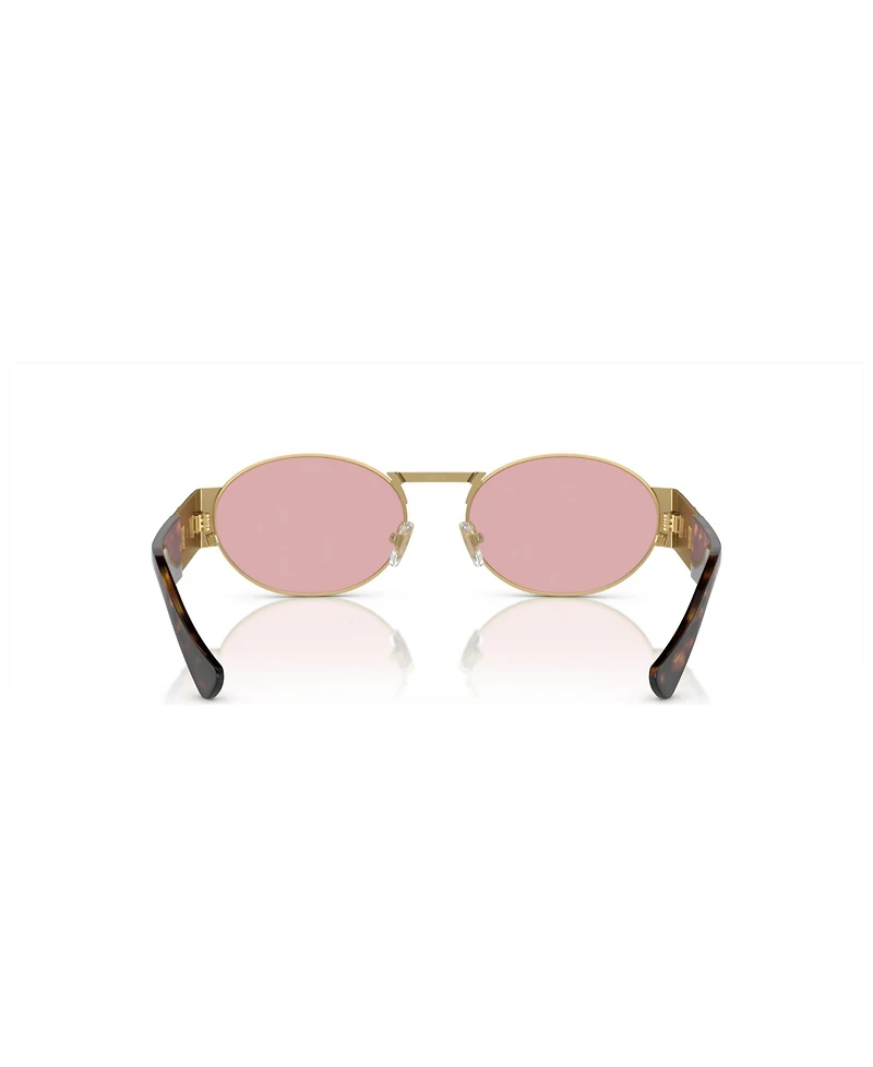 Versace Unisex Metal Oval Sunglasses, VE2264