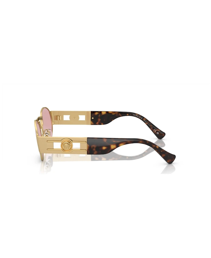 Versace Unisex Metal Oval Sunglasses, VE2264