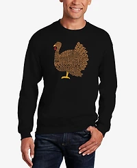 La Pop Art Men's Thanksgiving Word Crewneck Sweatshirt