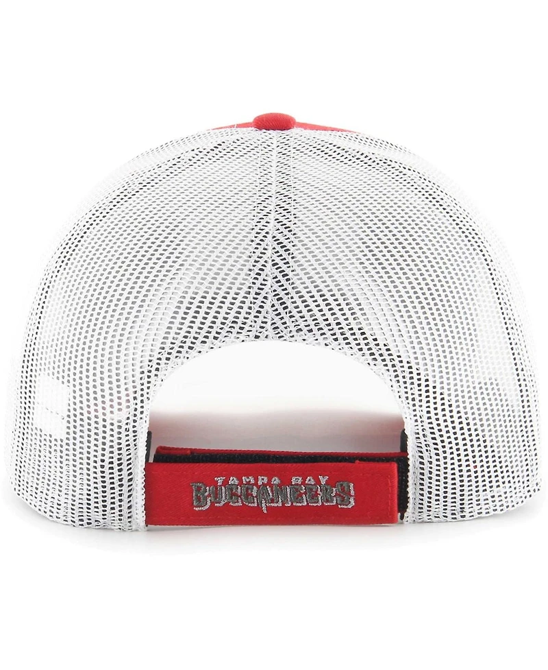Men's '47 Brand Red, White Tampa Bay Buccaneers Drifter Adjustable Trucker Hat