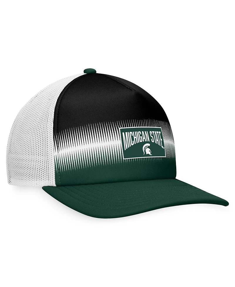 Men's Top of the World Green, Black Michigan State Spartans Daybreak Foam Trucker Adjustable Hat