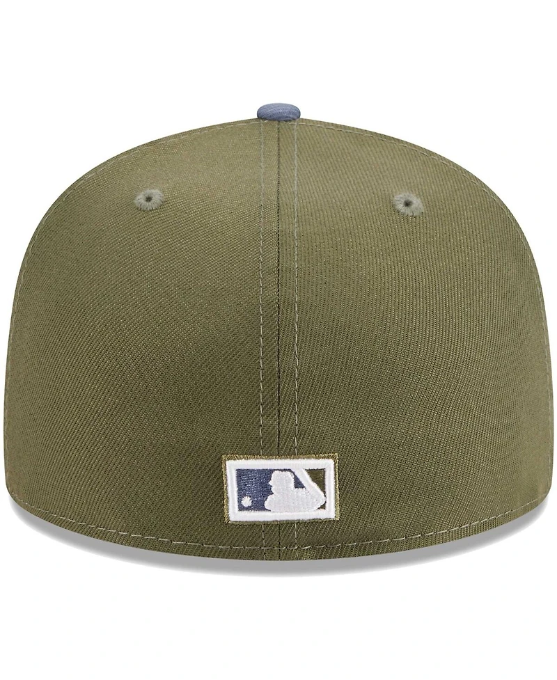 Men's New Era Olive, Blue Florida Marlins 59FIFTY Fitted Hat