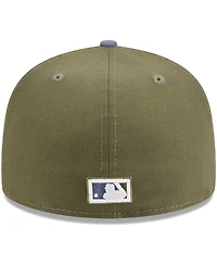 Men's New Era Olive, Blue Florida Marlins 59FIFTY Fitted Hat