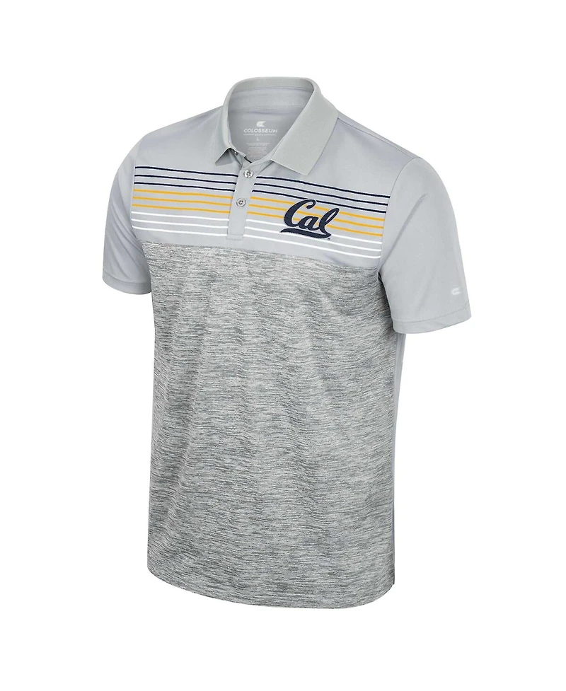 Men's Colosseum Gray Cal Bears Cybernetic Polo Shirt
