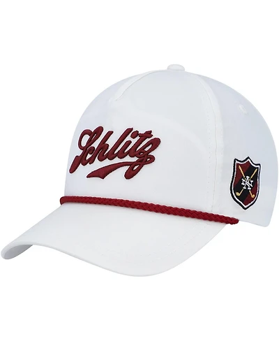 Men's American Needle White Schlitz Rope Snapback Hat