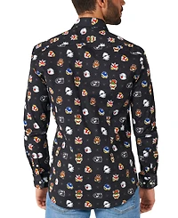 OppoSuits Men's Super Mario Bad Guys Shirt - Nintendo Outfit Including 1 Button-Up Black Long sleeve