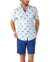 OppoSuits Men's Short-Sleeve Super Mario Icons Graphic Shirt