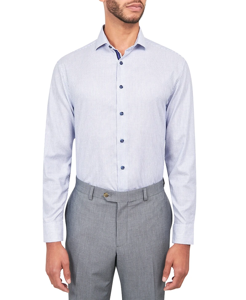 Michelsons of London Men's Dobby Square Shirt