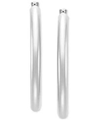 Polished Round Hoop Earrings 14k Gold, 30mm
