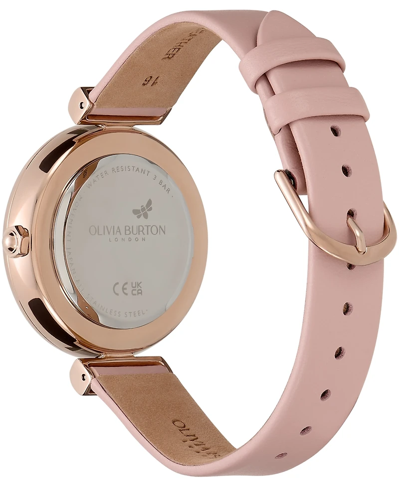 Olivia Burton Women's Dogwood Blush Leather Watch 36mm
