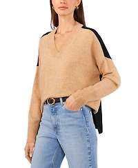 Vince Camuto Women's Colorblocked Drop-Shoulder Sweater