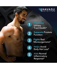 Saw Palmetto + Nettle Capsules, Havasu Nutrition, 120ct
