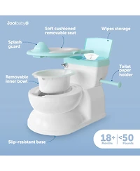 Real Feel 2-in-1 Potty with Wipes Storage, Flushing Sounds & Disposable Liners - Realistic Toilet - Easy to Clean & Assemble - Jool Baby (Aqua)