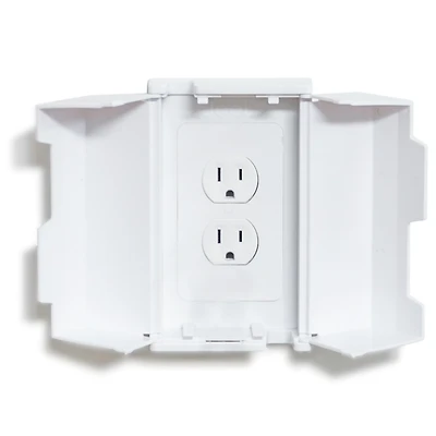 Jool Baby Toddler Electrical Outlet Cover Box Safety, Duplex & Decorator Electrical Outlet Plates Included, Spacious Compartment (2-Pack)