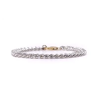 Bowood Lane 925 Sterling Silver Thick Curb Chain With 14k Gold Filled Lobster Clasp Bracelet