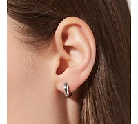 Ana Luisa Bold Huggie Hoops - Giulia Silver